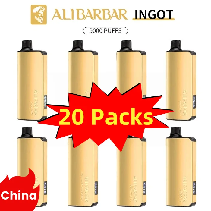 ALIBARBAR INGOT 9000 31 Alibarbar Ingot 9000 puffs-20 pack Multiple flavors