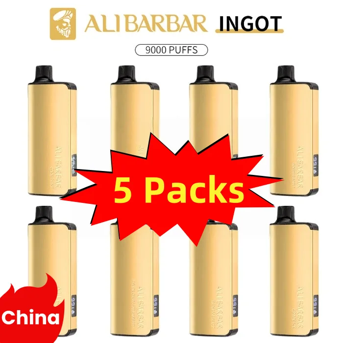 ALIBARBAR INGOT 9000 34 Alibarbar Ingot 9000 puffs-5 pack Multiple flavors