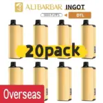 Alibarbar Ingot 9000 puffs DTL version-20 pack Multiple flavors(Ship from oversea)