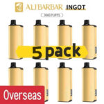 Alibarbar Ingot 9000 puffs-5 pack Multiple flavors