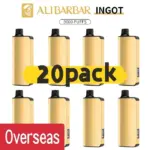 Alibarbar Ingot 9000 puffs-20 pack Multiple flavors